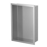 304 Paslanmaz Çelik Duş Niş - Islak Oda için Suya Dayanıklı Gömme Alkol Rafı, Şampuan ve Tuvalet Malzemeleri için Sızdırmaz Banyo Depolama - 59,6 x 20,3 cm, Gümüş Kaplama, Dayanıklı ve Şık