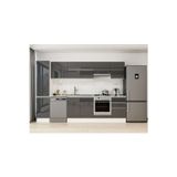 305X210 Cm High Gloss Mutfak Dolabı Mb-E90B45S50-1 High Gloss | Antrasit - Suntalam