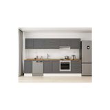 305X210 Cm Klasik Mebran Mutfak Dolabı Beyaz Beyaz M-E80S45S60-1 Mebran | Antrasit - Mdf