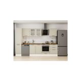 305X210 Cm Klasik Mebran Mutfak Dolabı Beyaz Beyaz Mb-E80B45S60-3 Mebran | Kumtaşı - Mdf