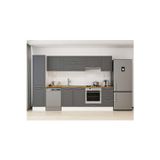 305X210 Cm Klasik Mebran Mutfak Dolabı Beyaz Beyaz Mb-E90B50S45-1 Mebran | Antrasit - Mdf