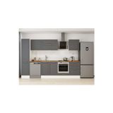 305X210 Cm Klasik Mebran Mutfak Dolabı Beyaz Mb-E80B45S60-2 Mebran | Antrasit - Suntalam