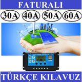 30A Güneş Paneli Akü Şarj Kontrol Cihazı 12V-24V, Güç ve Verimlilik - Seçenek 1
