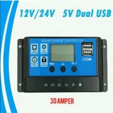 30A Solar Güneş Paneli Şarj Kontrol Cihazı Regülatörü 12 V-24 V (Tü
