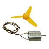 30Cm Kablo Lehimli Dc 3-9V Pervaneli Fan Motoru Hobi Proje Elektrik Deney Kablolu Motor Pervane Seti