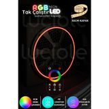 30cm Rgb Neon Hoparlör Kapağı – Renkli Işık Efektli, Subwoofer Uyumlu, 9116 Rf Kumandalı Led