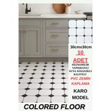 30Cm X 30Cm 10 Adet Yapışkanlı Karo Floor Pvc Panel Yer Zemin Kaplama Paneli Arkası Kauçuklu 3319