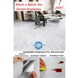 30Cm X 60Cm 1 Adet Yapışkanlı Colored-605 Floor Pvc Panel Yer Zemin Kaplama Paneli Arkası Kauçuklu