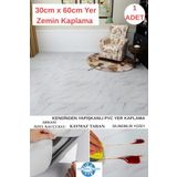 30cm x 60cm 1 Adet Yapışkanlı Floor Pvc Panel Yer Zemin Kaplama Paneli Arkası Kauçuklu Banyo Mutfak