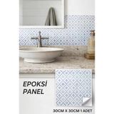 30Cm×30Cm Bluessa Epoksi 1 Adet 3D Yapışkanlı Duvar Paneli Kağıdı Sticker Mutfak Banyo Salon Ofis