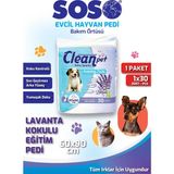 30’lu Paket 60 x 90 cm - Cleanped Kedi Köpek Çiş Ped’i – Eğitim Pedi - Beyaz