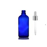 30Ml Mavi Cam Damlalıklı, 24 Adet, Gümüş Kapak Beyaz Emzik, Ecza Şişesi, Damlalıklı Şişe, Propolis Şişesi, Damlatmalı Şişe, Saç Serum