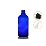 30ML Mavi Cam Içten Damlalıklı Şişe Siyah Kapak, 12 Adet, Damlalıklı Şişe, Damlatmalı Şişe