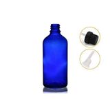30ML Mavi Cam Içten Damlalıklı Şişe Siyah Kapak, 24 Adet, Damlalıklı Şişe, Damlatmalı Şişe