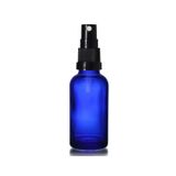 30ML Mavi Cam, Siyah Sprey Başlıklı Şişe, 12 Adet, Cam Şişe, Sprey Şişesi, Ecza Şişesi, Dropper Şişe, Medikal Şişe