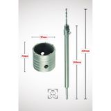 30mm Beton Duvar Delme Panç + Sds-Plus (350mm) Uzun Adaptörlü