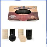 30mm Naturel Ahşap Ağaç Tavla Pulu Takımı No4