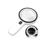 30X 95 mm Çift Hd Optik Cam Lens El Büyüteç 1 Uv 12 LED Işıklı