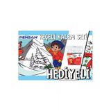 30X120 Boyama Rulosu Yaman Kar Tatili + Pensan 12'li Keçeli Boya Kalemi