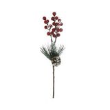 30x14cm Kozalaklı Kokina Yılbaşı Yapay Çiçek Dalı