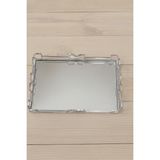 30X20X4CM Lüks Aynalı Metal Krom Tepsi – Dekoratif Şık Tasarım – Modern Gümüş Renkli Servis & Sunum Tepsisi – Çok Amaçlı Ev Aksesuarı - 30 x 20,5 x 4,3 cm