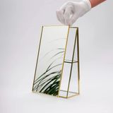 30X20x8cm Pirinç Gold Masaüstü Makyaj Aynası Dekoratif Yapımı