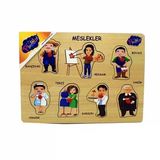 30X22 Cm 8 Parça Meslekler Tutmalı Ahşap Oyuncak 1636