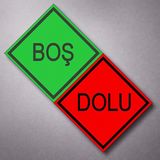 30X30 cm Düz Boş Dolu Alüminyum Reflektörlü Uyarı Levhası Fosforlu Tabela Çift Taraflı Dayanıklı - 1 Adet