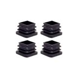30x30 Mm Plastik Kare Içe Geçme Profil Tapası (kutu) (4 Adet) siyah