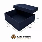 30x30x10 cm Hediye Kutusu-Lacivert