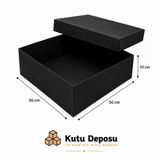 30x30x10 cm Hediye Kutusu-Siyah
