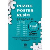 30x40 Parlak Gümüş Antireflekte Mat Pvcli Camsız Puzzle Çerçeve