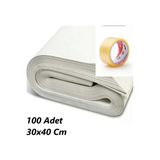 30x40 Tabak - Bardak Eşya Sarma Taşıma Taşınma Paketleme Kağıdı 100 Adet - Koli Bandı Hediye