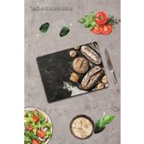 30x40cm - Buğdaylı Ekmek - Cam Kesme Tahtası