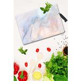 30x40cm - Ezgi Mermer Görünümlü - Cam Kesme Tahtası