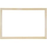 30X45 Ahşap Lamine Duvara Monte Yazı Tahtası Beyaz - Ahşap - Beyaz - Seçenek 1