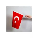 30X45 Cm Boyutunda Türk Bayrağı, 100 Adet Alpaka Kumaş