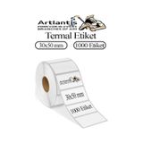 30x50 Mm Barkod Etiketi Yapışkanlı 1 Adet Rulo Etiket Termal Barkot Terazi Etiketi 1000 Li Barkod Yazıcılarına Uyumludur 1 Adet