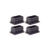 30x50 Mm Plastik Dikdörtgen İçe Geçme Profil Tapası (kutu) (4 Adet)