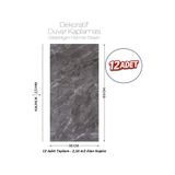 30x60 Cm Kendinden Yapışkanlı Duvar,banyo,tezgah Arası Kaplama Antrasit Mermer 12 Adet 8807-30-12