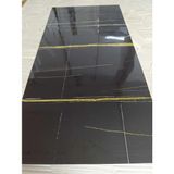 30X60 cm Mermer Desenli Yapışkanlı Seramik Desen Mutfak-Banyo-Wc Pvc Duvar Kaplama Paneli - Lacivert - Beyaz