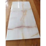 30X60 cm Mermer Desenli Yapışkanlı Seramik Desen Mutfak-Banyo-Wc Pvc Duvar Kaplama Paneli - Turuncu - Beyaz
