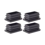 30x60 mm Plastik Dikdörtgen İçe Geçme Profil Tapası (Kutu) (4 Adet)