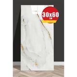 30X60cm 1 Adet Gold Mermer Desen Yapışkanlı Banyo,Tezgah Arası Kaplama Duvar Paneli Kağıdı Tx-076