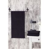 30x90 CM Siyah Kare Desen Spor Havlusu Vtx0029 siyah