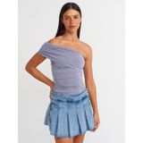 31090 Asimetrik Bluz-Gri 36