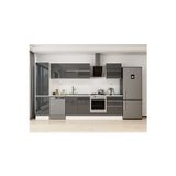 310X210 Cm High Gloss Mutfak Dolabı Mb-E80B50S60-2 High Gloss | Antrasit - Suntalam