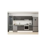 310X210 Cm High Gloss Mutfak Dolabı Mb-E90B50S50-1 High Gloss | Antrasit - Suntalam