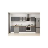 310X210 Cm Klasik Mebran Mutfak Dolabı Beyaz M-E90S40S60-3 Mebran | Antrasit - Suntalam