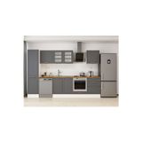 310X210 Cm Klasik Mebran Mutfak Dolabı Beyaz Mb-E80B50S60-3 Mebran | Antrasit - Suntalam